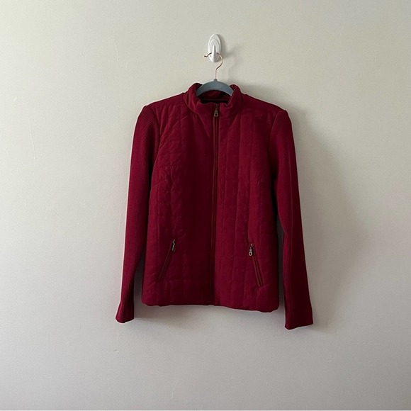 Appleseed’s Maroon Wine Quilted Front Jacket. Size Small. - Picture 1 of 13